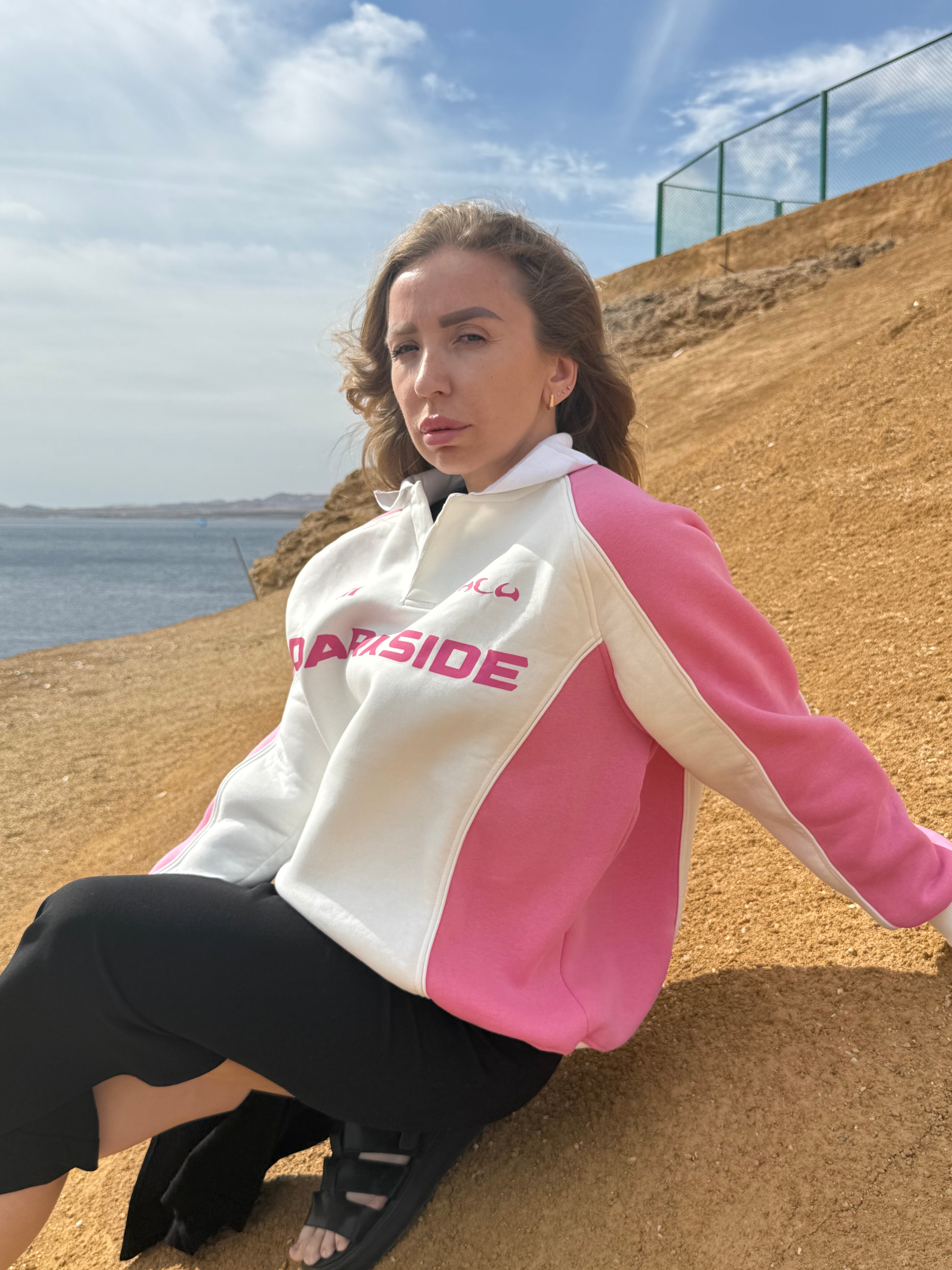 Three 7 Crewneck pink
