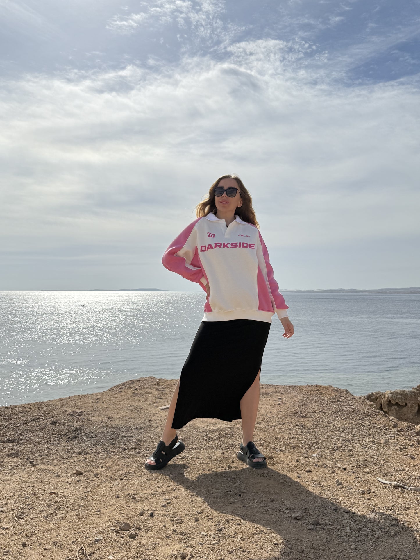 Three 7 Crewneck pink