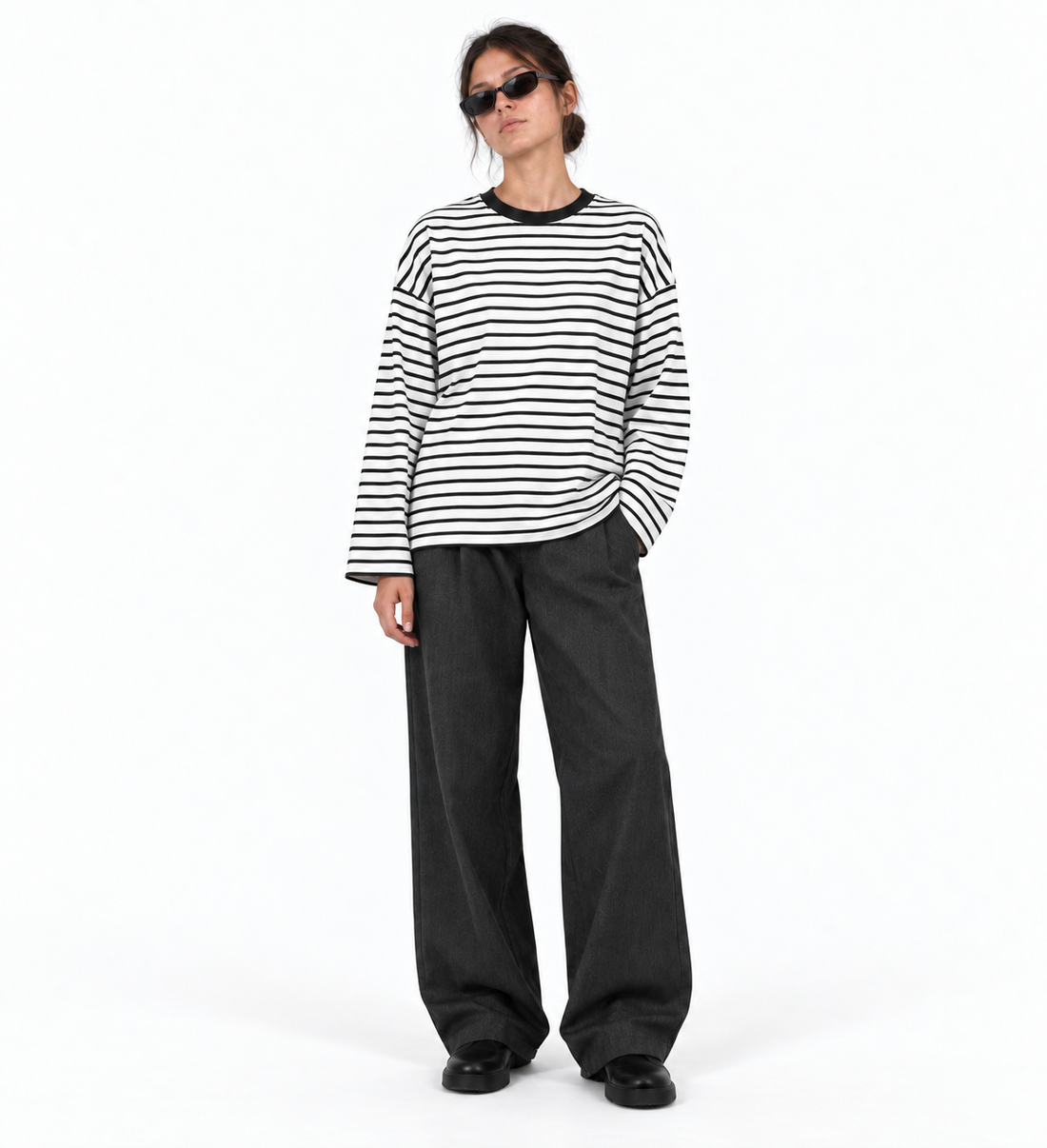 White Stripe Relaxed Fit