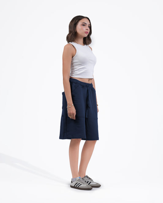 Navy Blue Oversize Short
