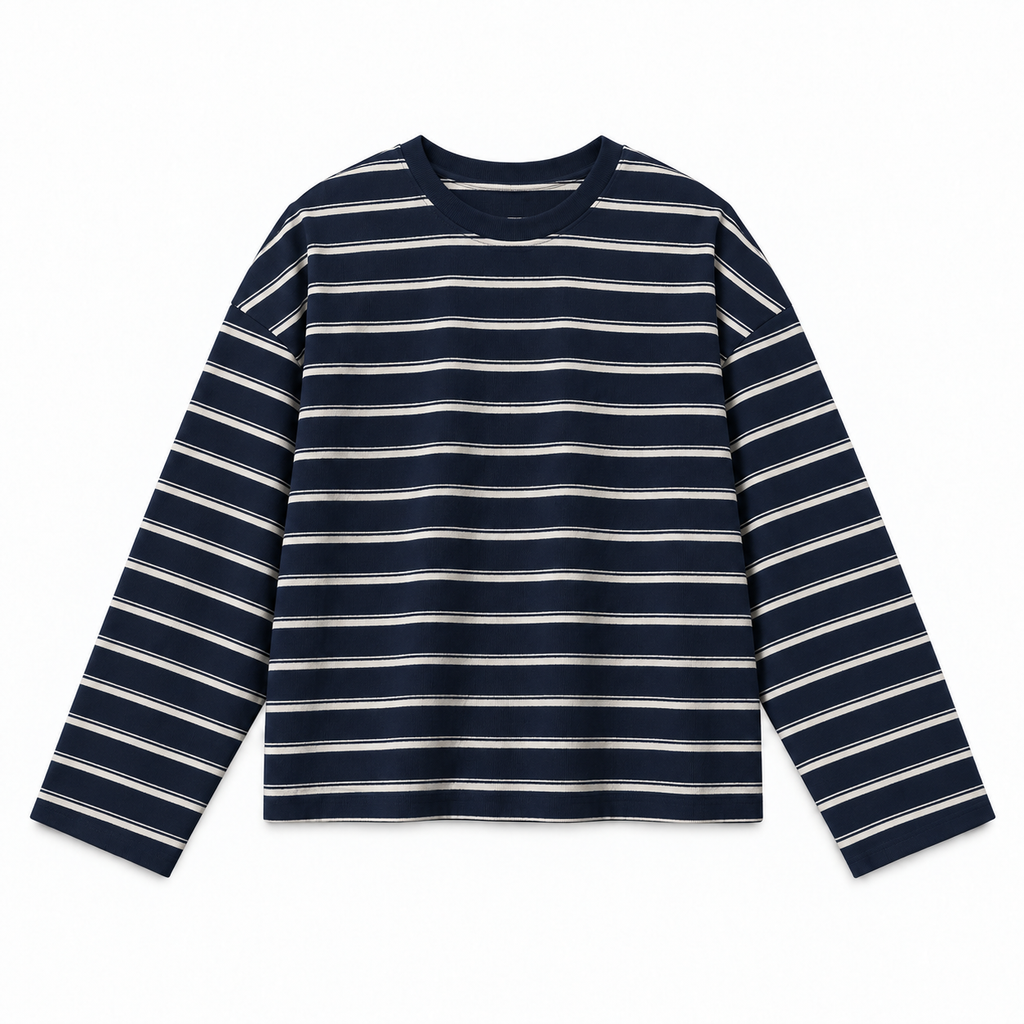 Navy Stripe Relaxed Fit