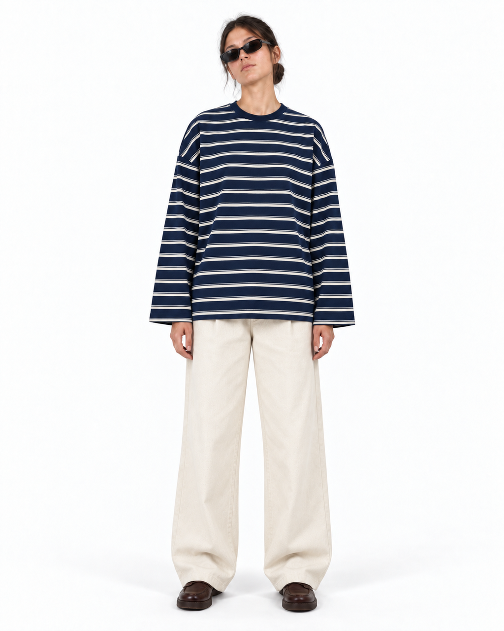 Navy Stripe Relaxed Fit