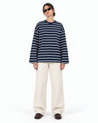 Navy Stripe Relaxed Fit