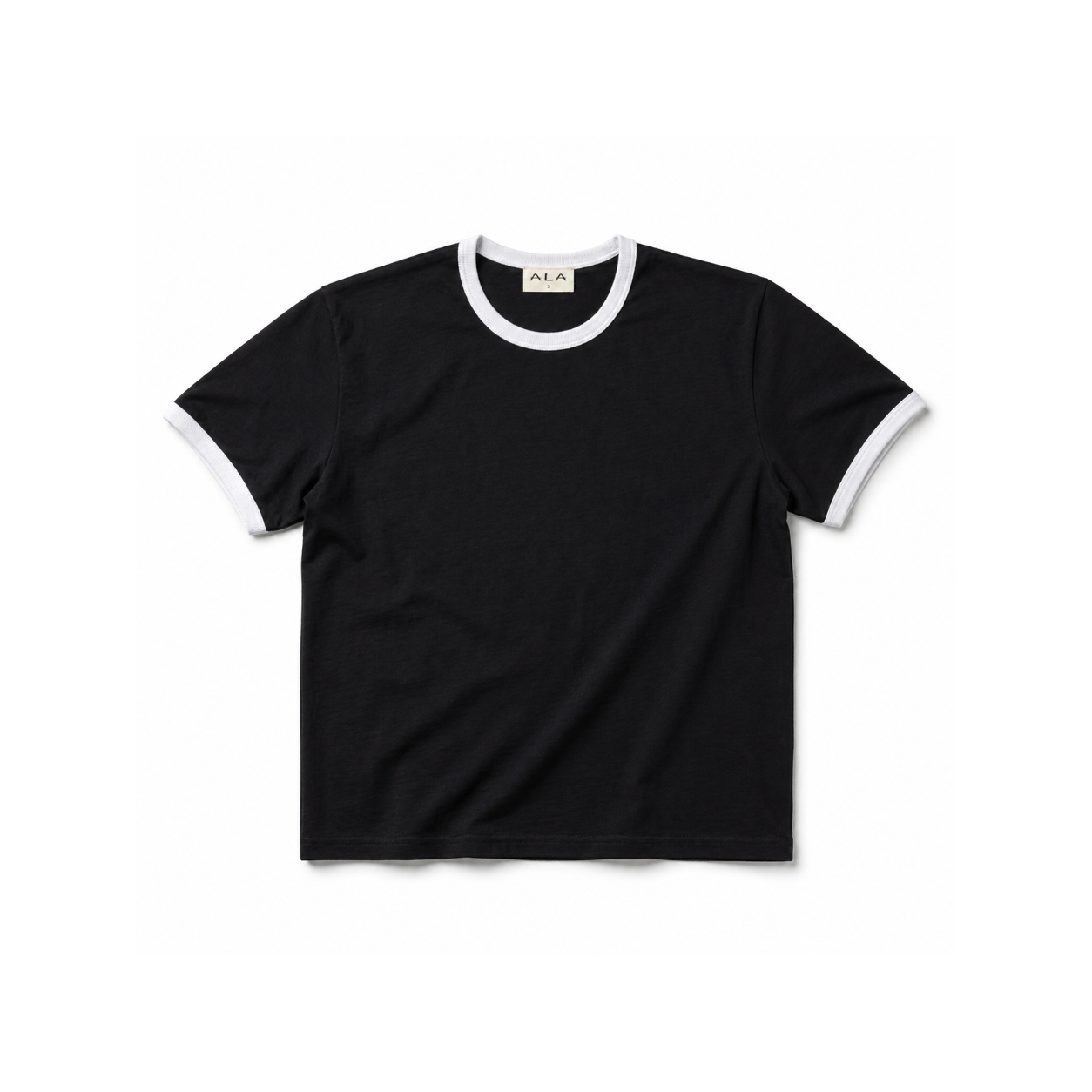 Ringer tee in black