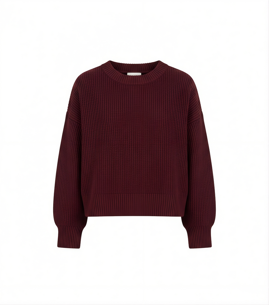 knitted sweater - Burgundy
