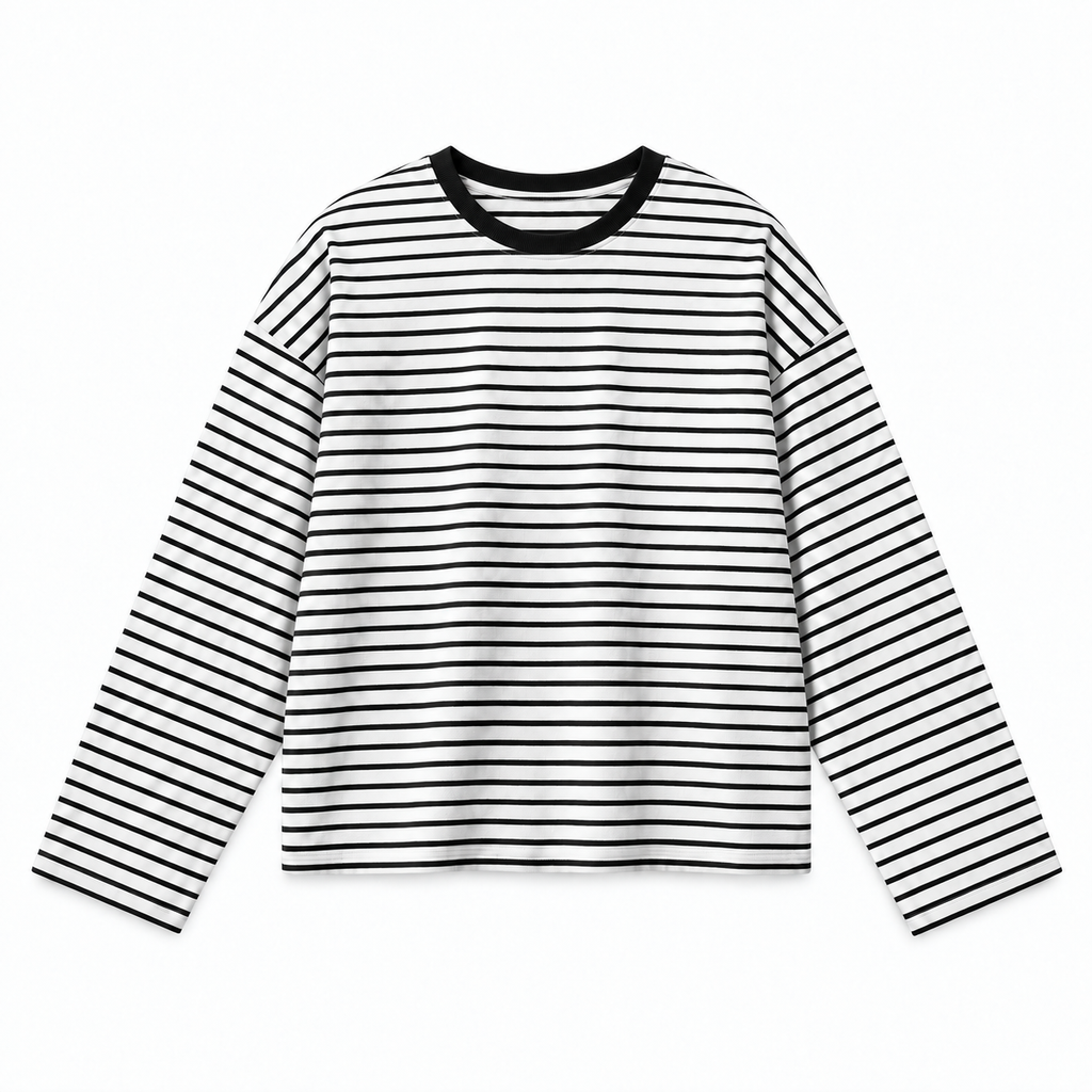 White Stripe Relaxed Fit